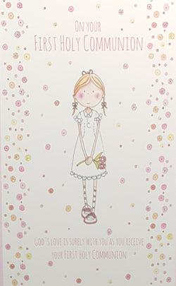 Communion Card - God's Love Is Surely With You ( Girl )