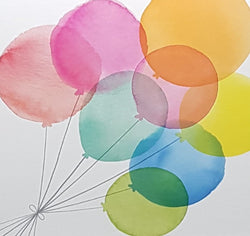 Blank Card - A Bunch Of Colourful Balloons