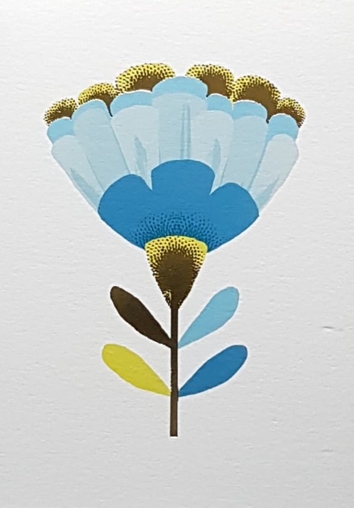 Blank Card - A Blue Flower
