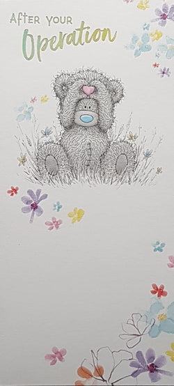 Get Well Card - A Pink Love Heart & A Gold 'After Your Operation'