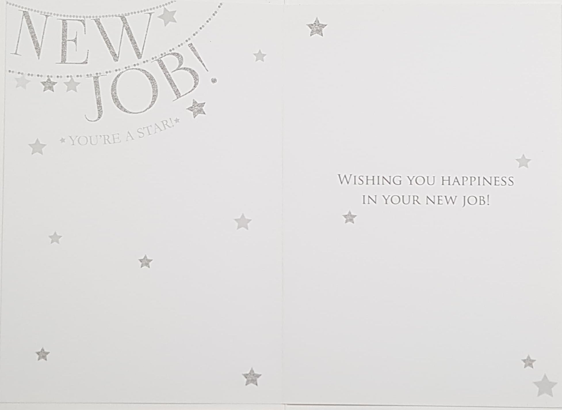 Congratulations Card - New Job / A Sparkly Font