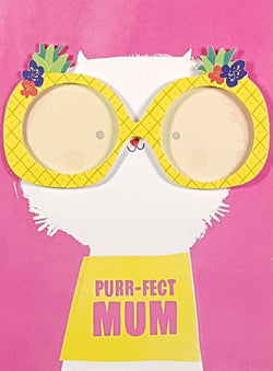 Mum Mothers Day Card - Purr-fect Mum