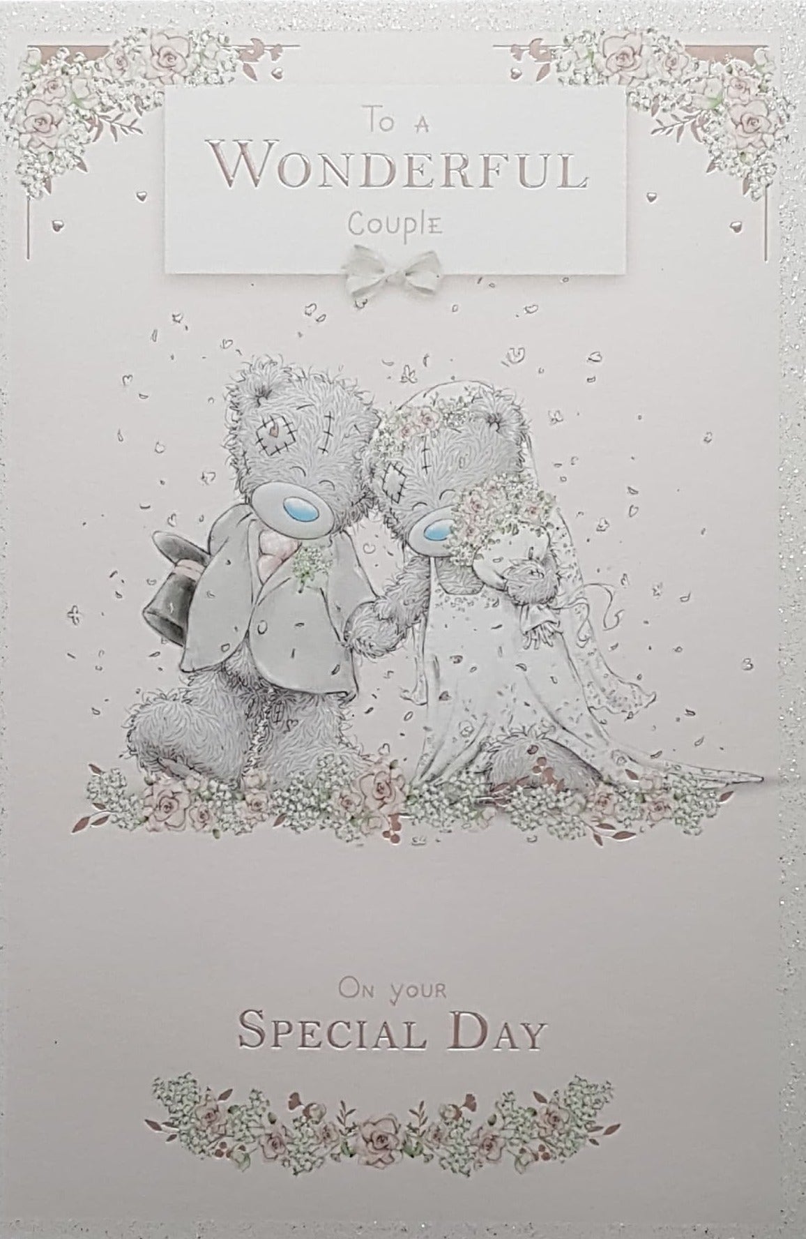 Wedding Card - To A Wonderful Couple & A Pretty Floral Motive