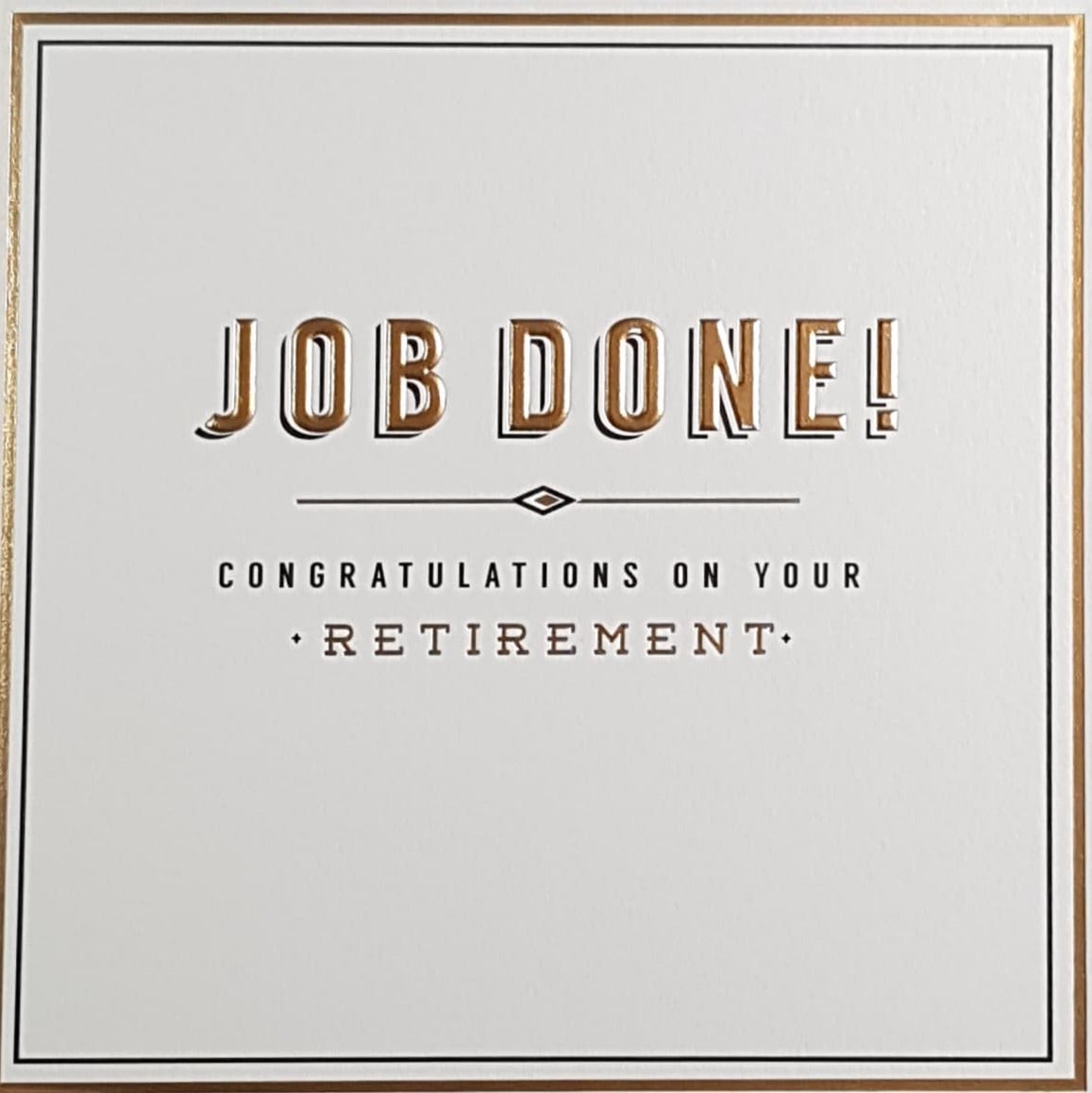 Congratulations Card - Retirement / A Shiny Gold Font
