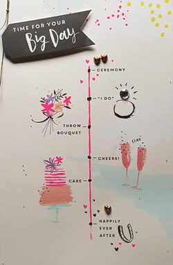 Wedding Card - Cute Wedding Day Timeline