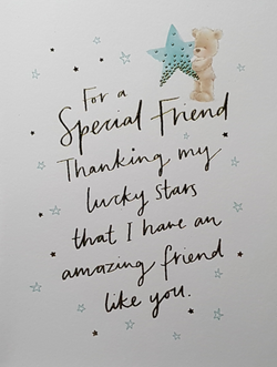 Birthday Card - Friend / Thanking My Lucky Stars That I Have An Amazing Friend...