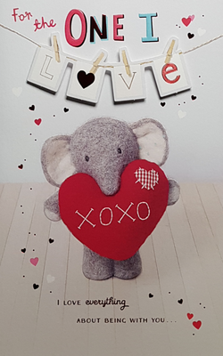 One I Love Valentines Day Card