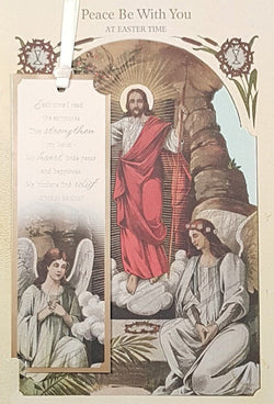 Easter Card - Peace Be With You / Risen Jesus & Angels