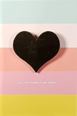 General Mothers Day Card - Gold Heart And Colorful Stripes