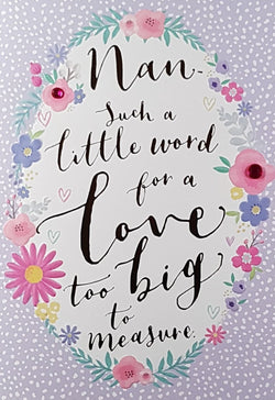 Nan Mothers Day Card - Love Too Big to Measure