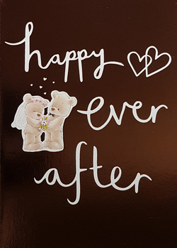 Wedding Card - Bride & Groom Teddy Bears