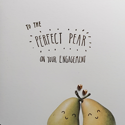 Engagement Card - Perfect Pear & Two Tiny Hearts