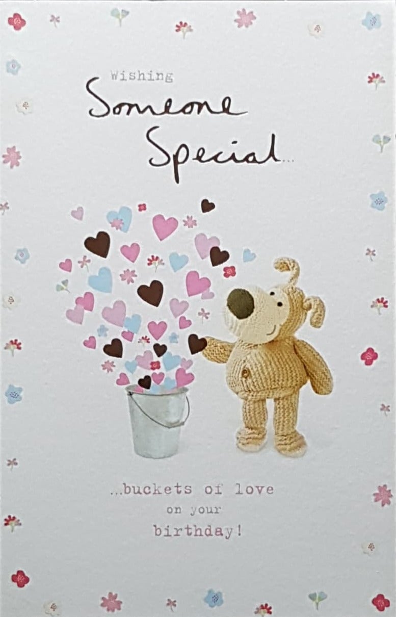 Birthday Card - Someone Special / A Bucket Of Love Hearts