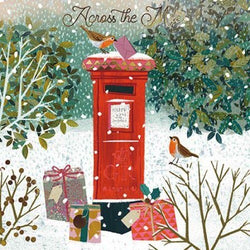 Across The Miles Christmas Card - Pillar Box