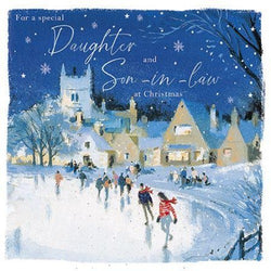 Daughter And Son In Law Christmas Card - Skating