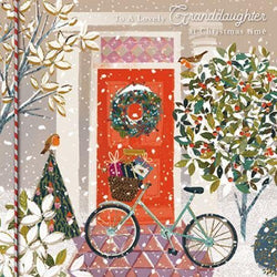 Granddaughter Christmas Card - XMAS Bike