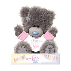 General Gift - Soft Toy / Fluffy Grey Teddy Sending A Hug