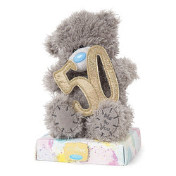 Birthday Gift - Soft Toy / Age 30 - Cute Teddy HoldingPurple Soft Balloon