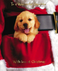 Daughter Christmas Card - Puppy