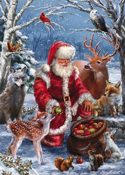 Blank Christmas Card - Woodland Friends