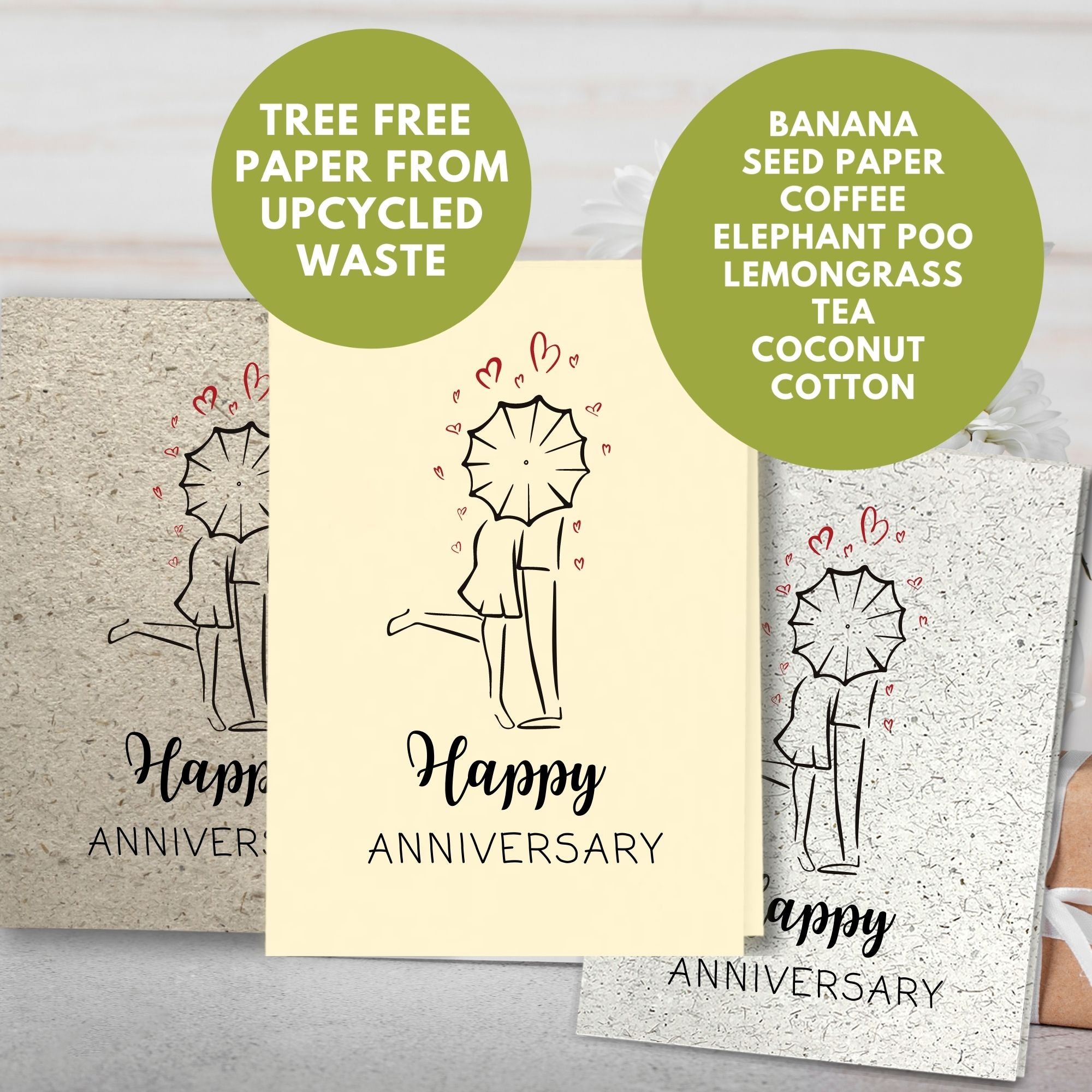 General Anniversary Card - Kissing In The Rain