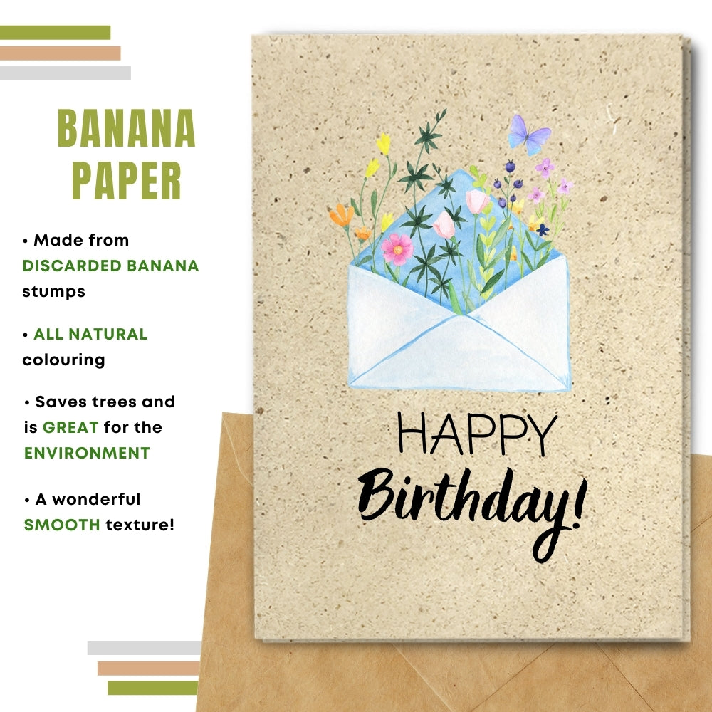 General Birthday Card - Flowers In Envelope