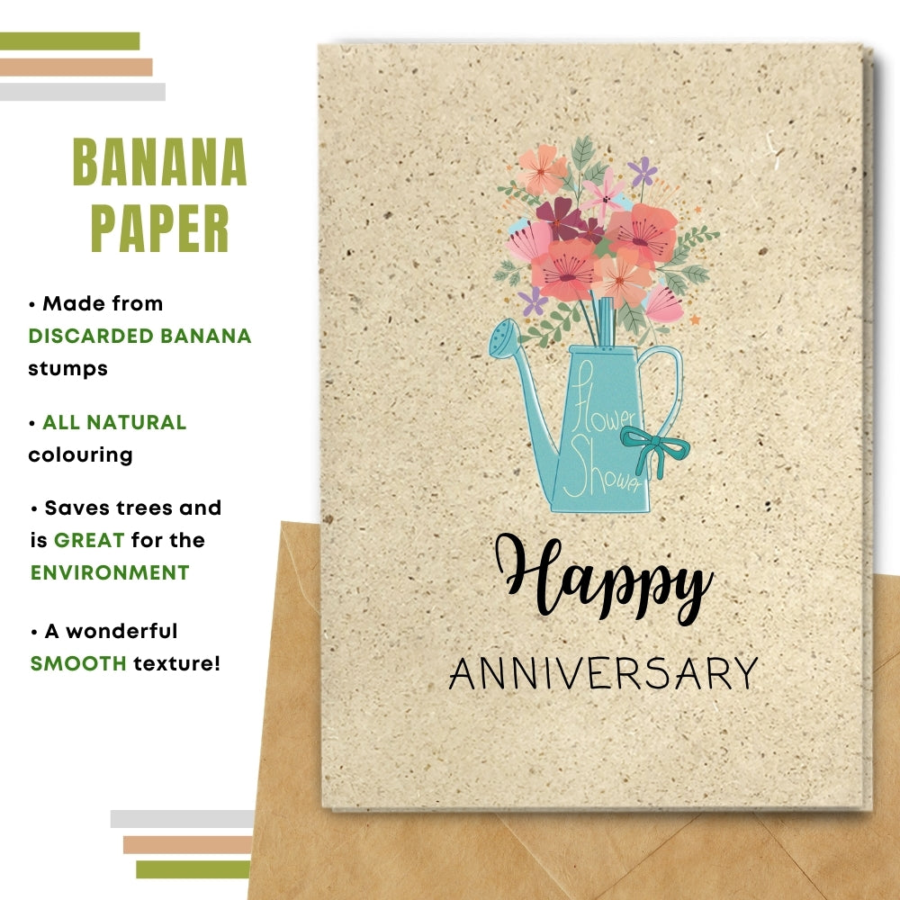 General Anniversary Card - Blue Flower Can