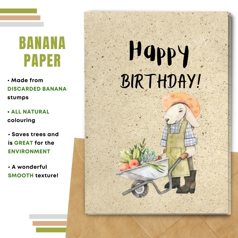 General Birthday Card - Gardening Bunny