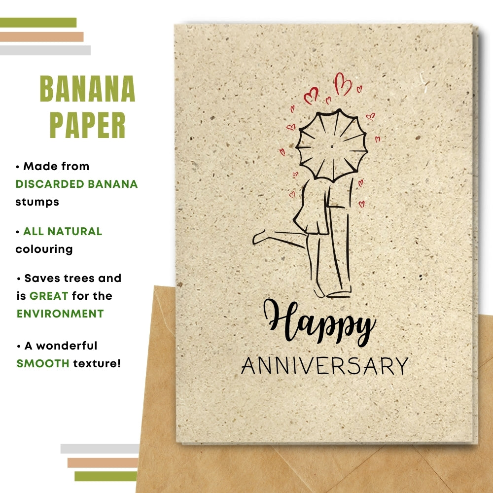 General Anniversary Card - Kissing In The Rain