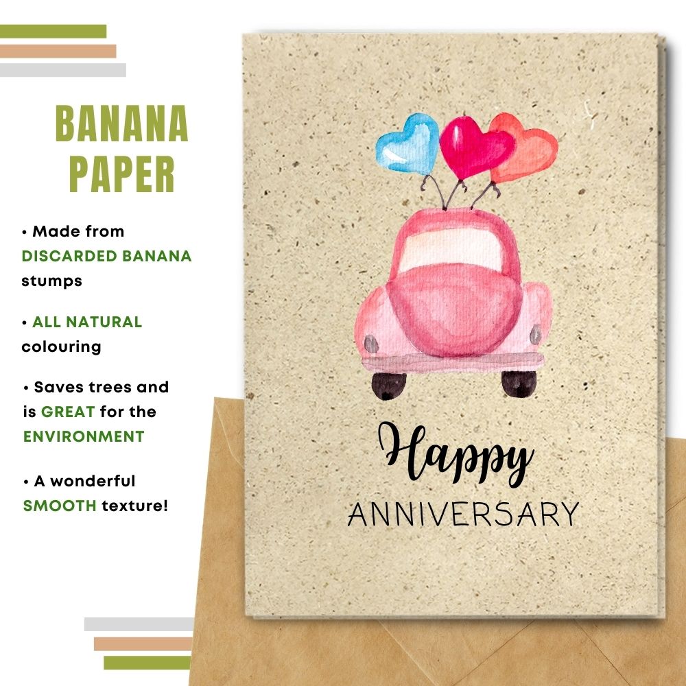 General Anniversary Card - Love Car