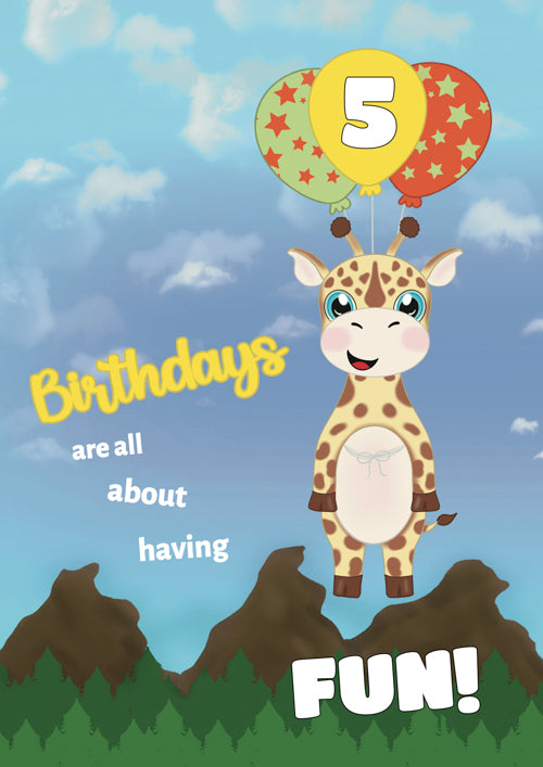 5th Birthday Card Personalisation
