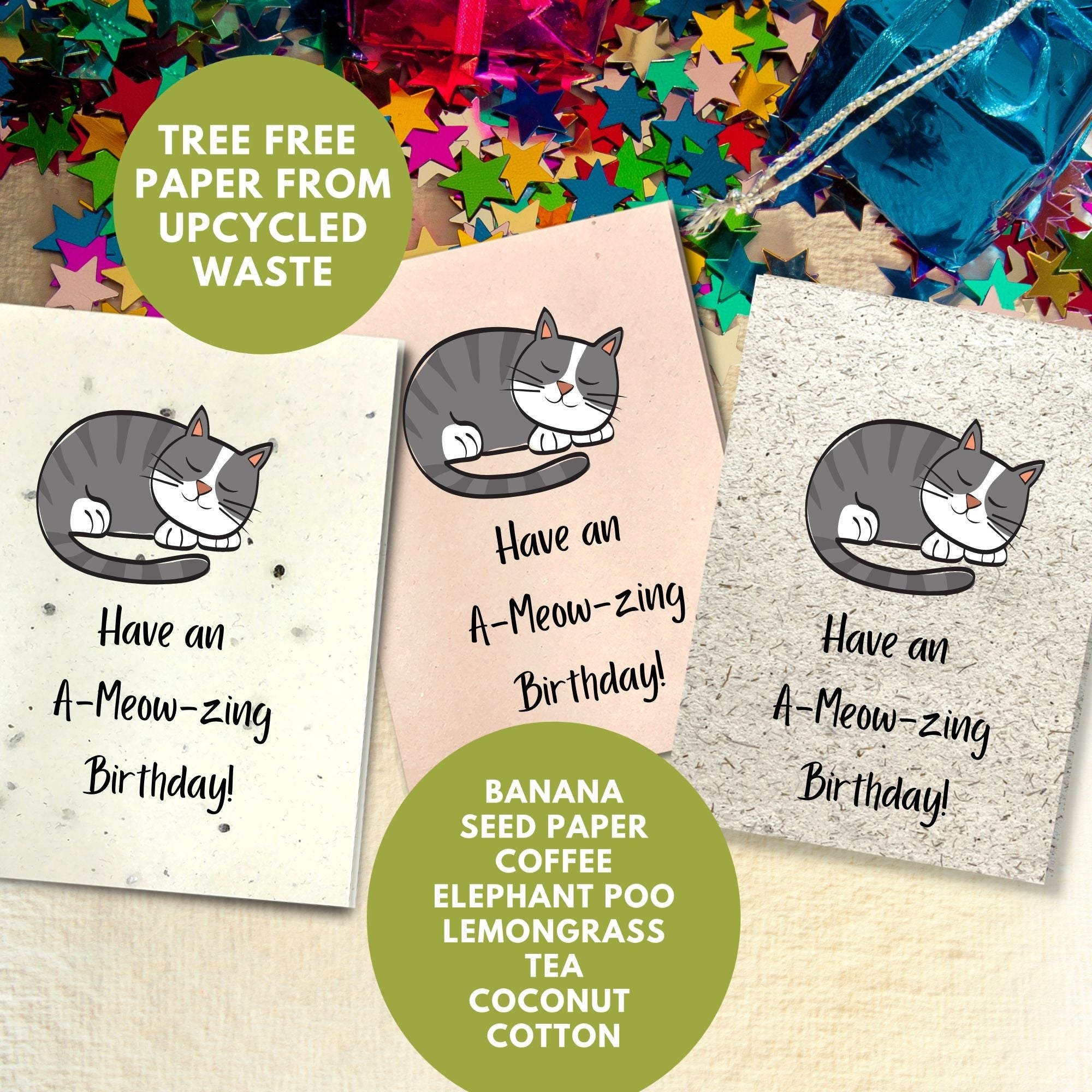 Funny Birthday Card - A Meow Zing Birthday