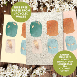 General Blank Card - Golden Flowers