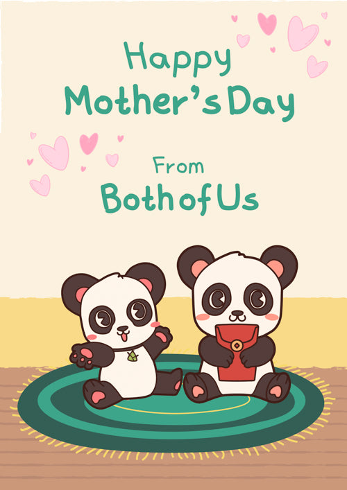 Both Of Us Mothers Day Card Personalisation