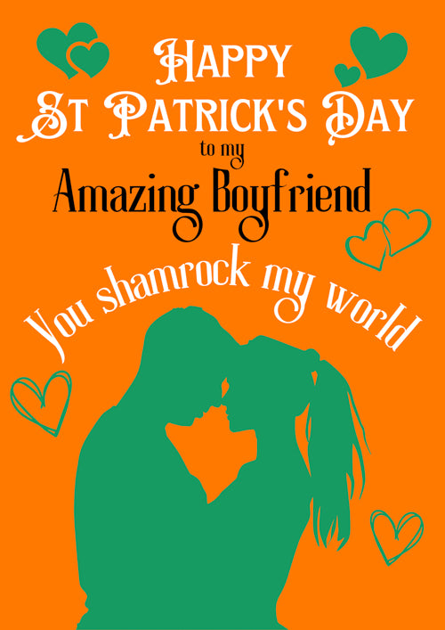 Boyfriend St Patricks Day Card Personalisation