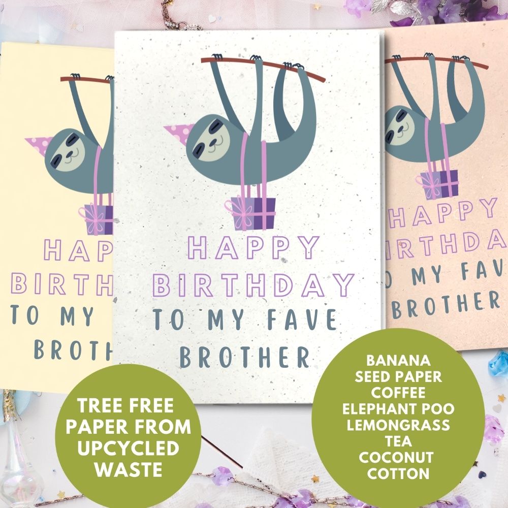 Children Birthday Card - Brother Sloth