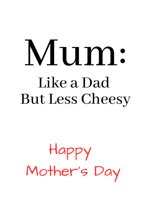 Humour Mum Mothers Day Card Personalisation