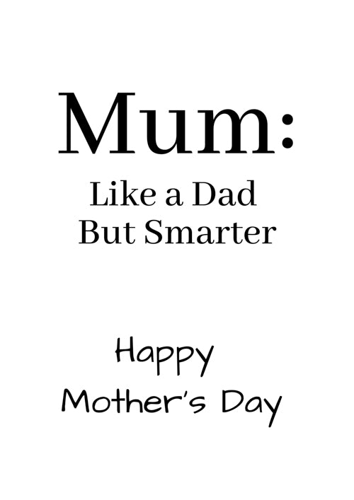 Humour Mum Mothers Day Card Personalisation