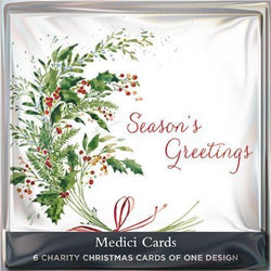 Charity Christmas Card - Pack / A Holly Branch