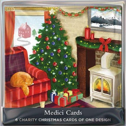 Charity Christmas Card - Pack / Christmas Living Room