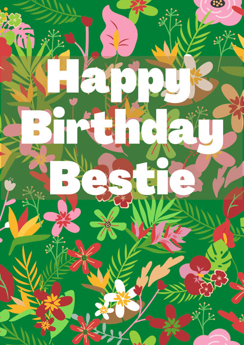 Bestie Birthday Card Personalisation