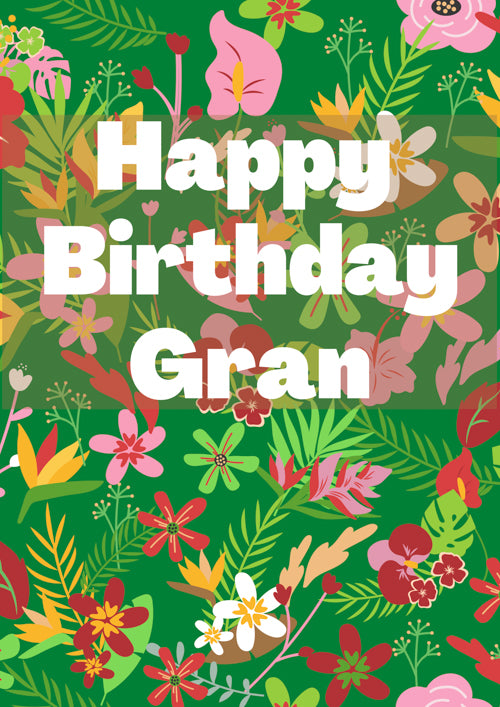 Gran Birthday Card Personalisation