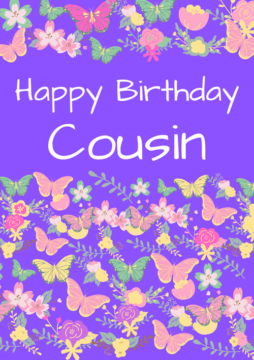 Cousin Birthday Card Personalisation