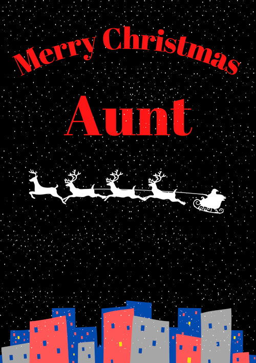 Aunt Christmas Card Personalisation