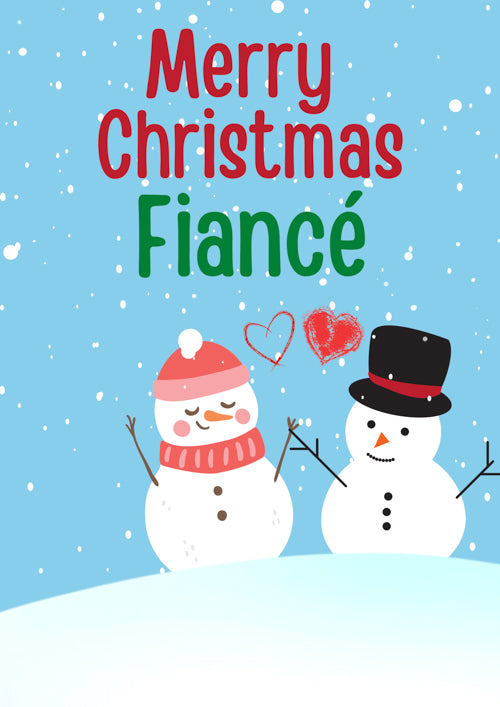 Fiance Christmas Card Personalisation
