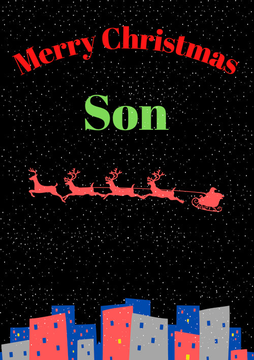 Son Christmas Card Personalisation