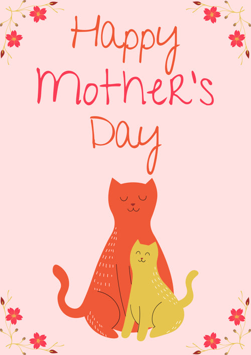 Pet Cat Mothers Day Card Personalisation 