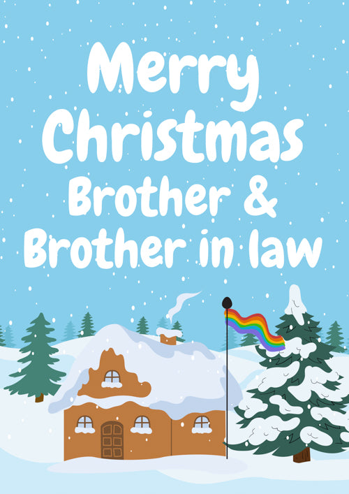 LGBTQ+ Brother And Brother In Law Christmas Card Personalisation