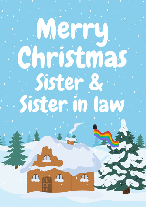 LGBTQ+ Sister And Sister In Law Christmas Card Personalisation