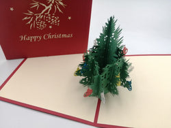 Christmas Pop Up Card - Happy Christmas / Small Christmas Tree
